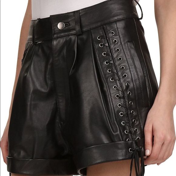 The Kooples Black High Waist Shorts - Picture 2 of 11